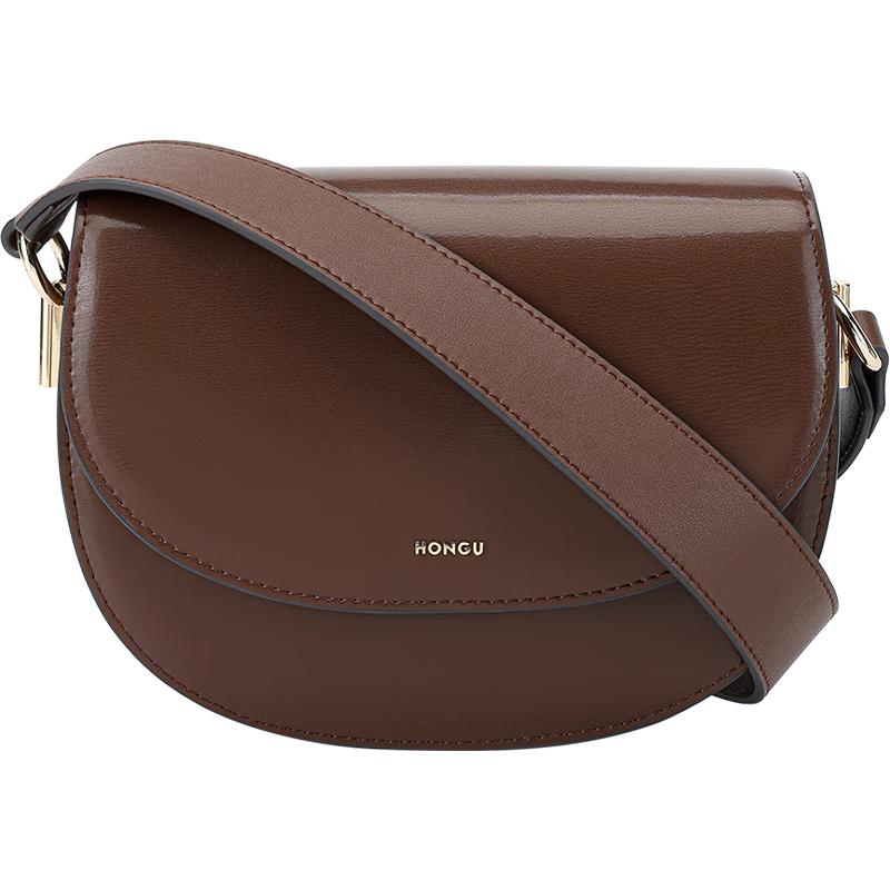 

Honggu Women s Leather Saddle Crossbody Bag