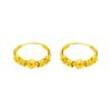 Vietnamese Ethnic Sand Gold Retro Brass Hoop Earrings for Women