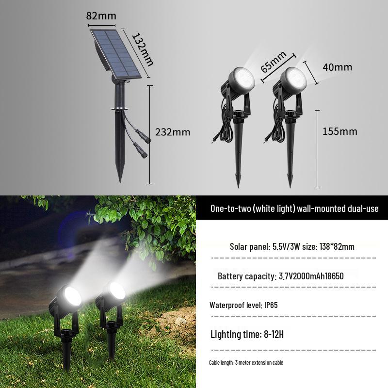 Ultra-Bright Waterproof Solar Ground Spotlight for Outdoor Garden and Landscape Lighting