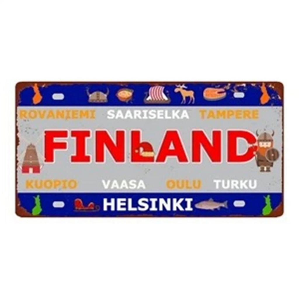 Iceland License Plates Metal Tin Signs for Wall Art Decoration Vintage Tags Metal Automotive Signs For Cafe Bar Club Garage Pub