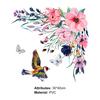 1 Set Decorative Toilet Sticker Easy Use PVC Self-adhesive Delicate Flower Portable Wall Fridge Decal for Daily Use