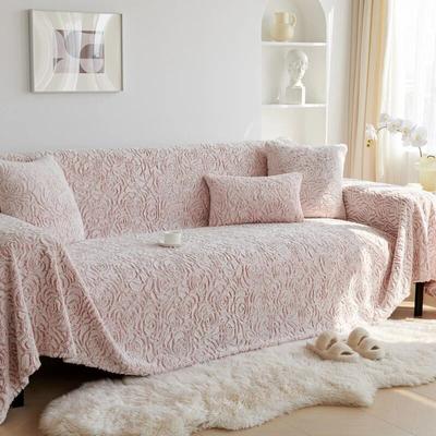 Roze Pluche Bankhoezen Banken Handdoek Deken Eendelig Bank Slipcover Verdikken Antislip Bankhoes Stof Universele Bankdeken