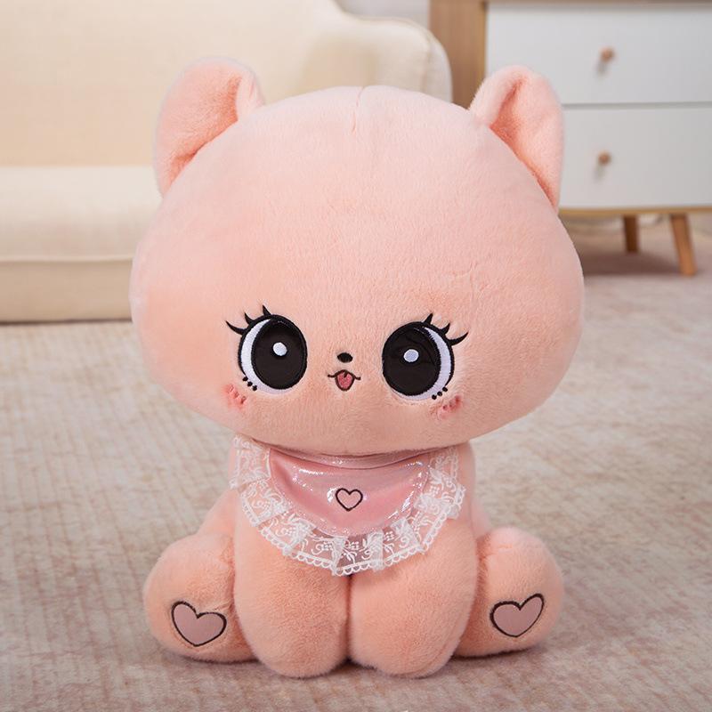 Urocza Urocza Lalka Kot Dziewczynka Łóżko Spanie Poduszka Dekoracyjna Urocza Miłość Śliniak Kociak Lalka Dziecięca
