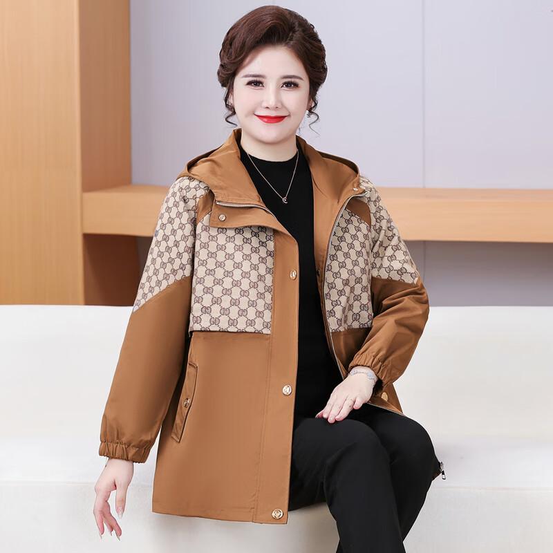 Fengxiao Women's Plus Size Loose Fit Hooded Autumn Jacket