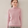 Women's Wool Blend Half-High Neck Knit Sweater - Fashionable Thickened Pullover for Autumn/Winter