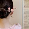 Eleganti Fermacapelli Fiore di Ciliegio Bastoncini per Capelli in Lega Giapponese con Fiori Rosa Accessori per Capelli da Donna per Chignon Alti Stile Hanfu Regali