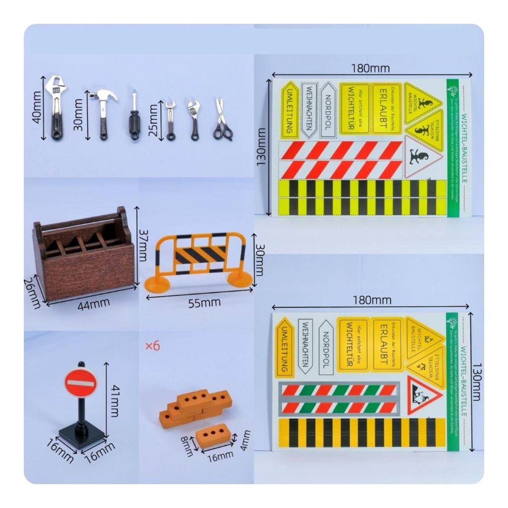 39 Pieces 1/12 Scale Dollhouse Tool Set Realistic Design Mini Metal Kit