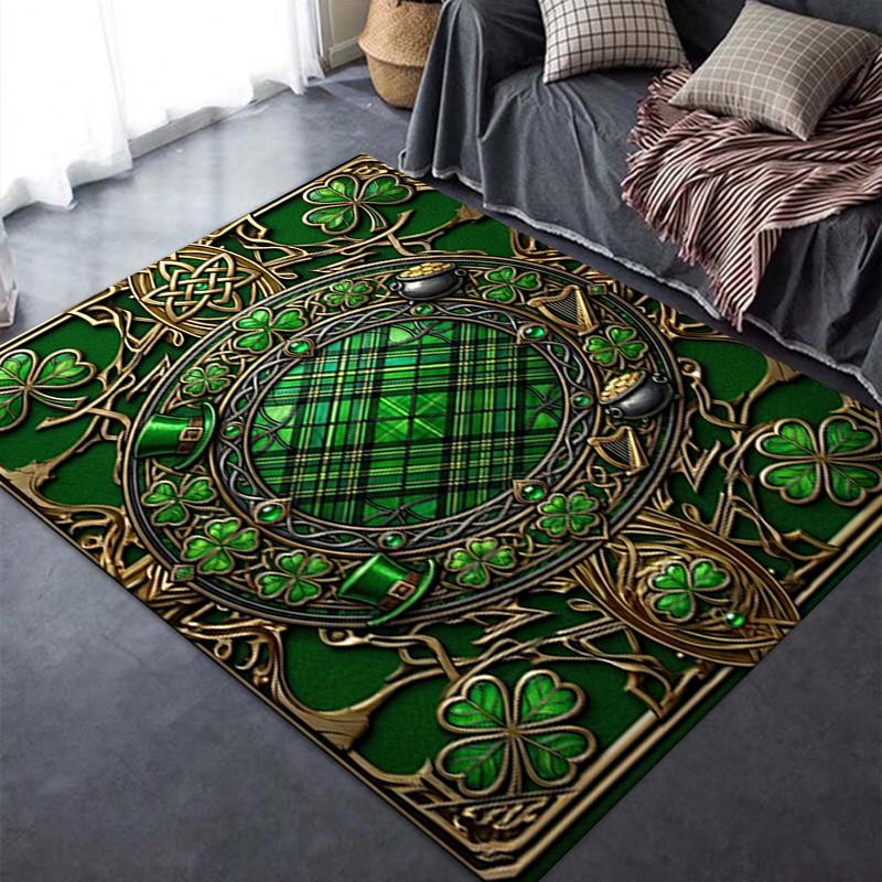 2025 New St.Patrick's Day Carpet Rug for Living Room Bedroom Home Sofa Decoration,Kids play Non-slip Floor Mat75