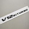 3D ABS Car Styling Logo V12 BITURBO Badge Side Fender Emblem Decal For  Benz S680 GLS600 AMG S65 SL65 G63 G65 Accessory