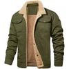Men's Fall/winter Men's Fleece-lined Cotton Workwear Casual Jacket Coat Men's Cotton Overcoat
