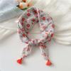 60x60cm Square Scarf Fringed Floral Kerchief Tassel Muffler Hair Bandana  Travelers
