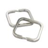 Square Key Ring, 30mm Side, Silver-White, Creative Design (K328)