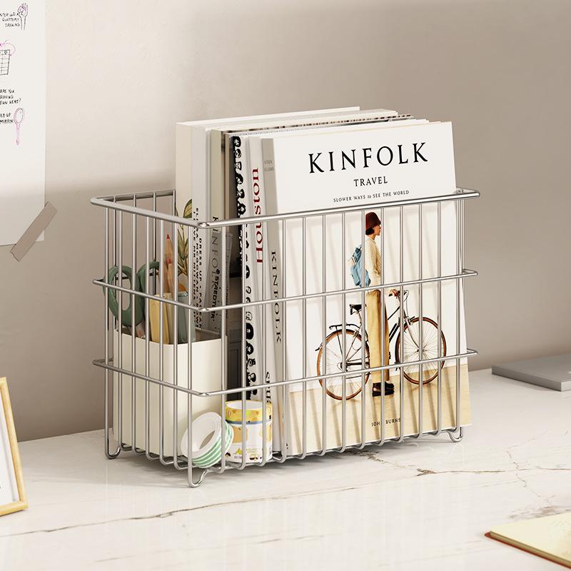 304 Stainless Steel Storage Basket Kitchen Storage Basket Snack, Fruit, and Vegetable Organizer Desktop Storage Rack