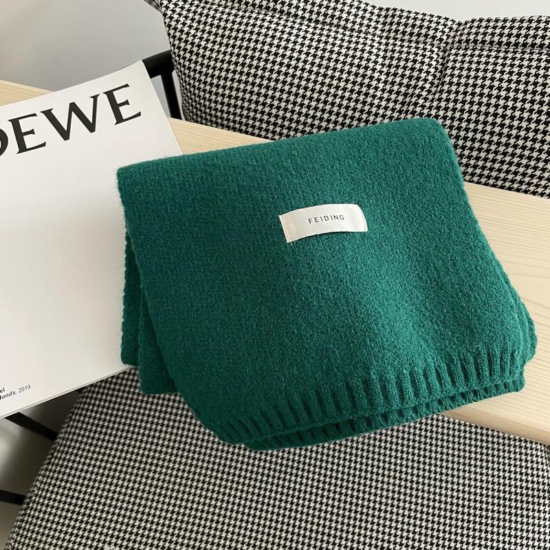 Feiding Fei Koreanischer Stil Einfarbiger Gestrickter Wollschal für Studenten