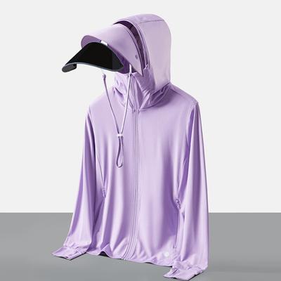Damska kurtka z kapturem chroniąca przed słońcem, z długim rękawem, z filtrem UV, chłodząca, chroniąca przed słońcem, swobodna wiatrówka, odzież sportowa na letnie wędrówki na świeżym powietrzu