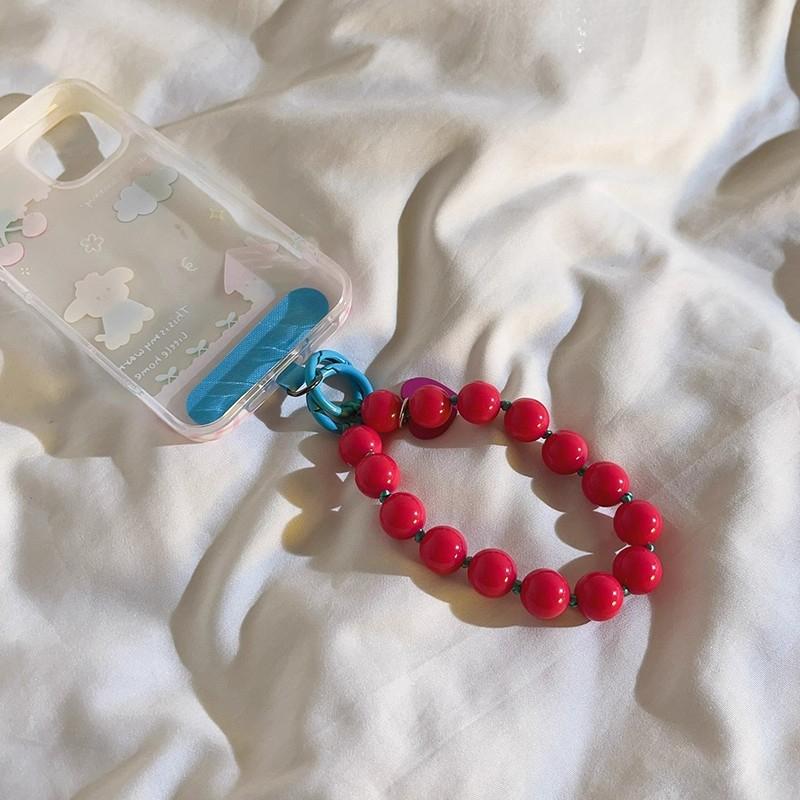 Rainbow Bead Mobile Phone Lanyard, Retro Bead Mobile Phone Lanyard, Suitable for Mobile Phones, Luggage Accessories