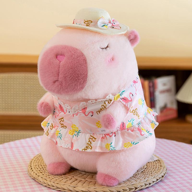 24cm Capybara Plush Simulation Capibara Anime Fluffty Toy Cute Doll Stuffed Animals Soft Doll Plush Christmas Thanksgiving Gift