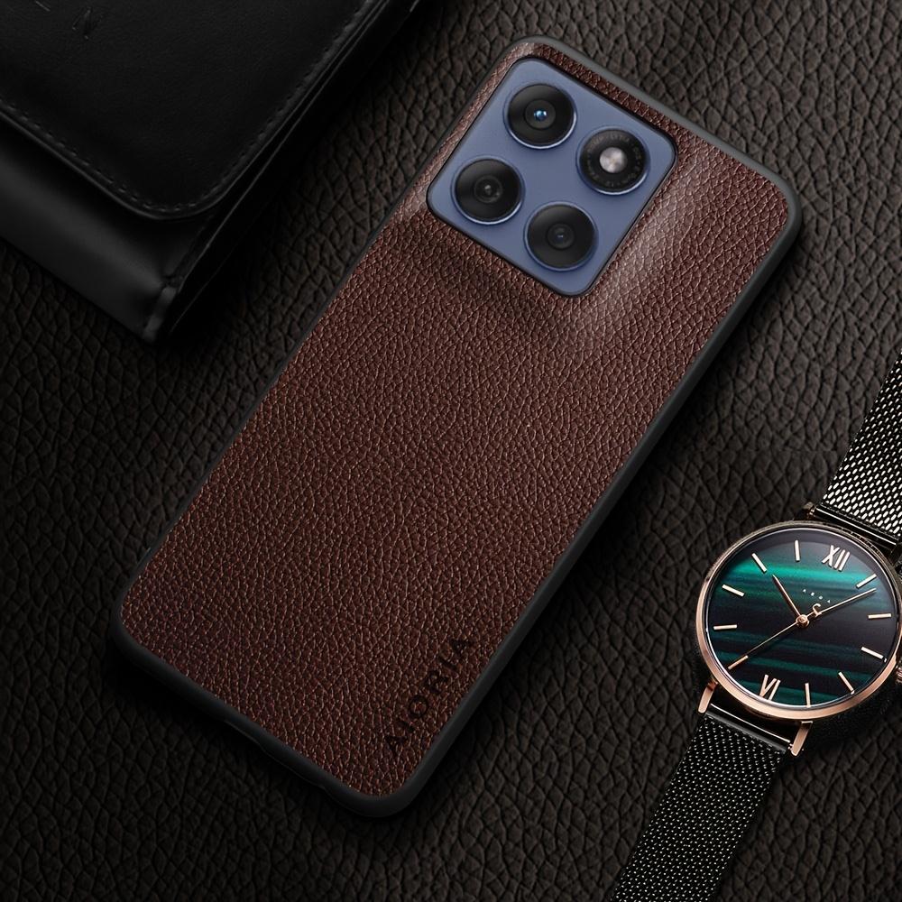 Luxury Case for Motorola for Moto Edge 60 Pro Fusion Neo 5G Lychee Pattern Faux Leather
