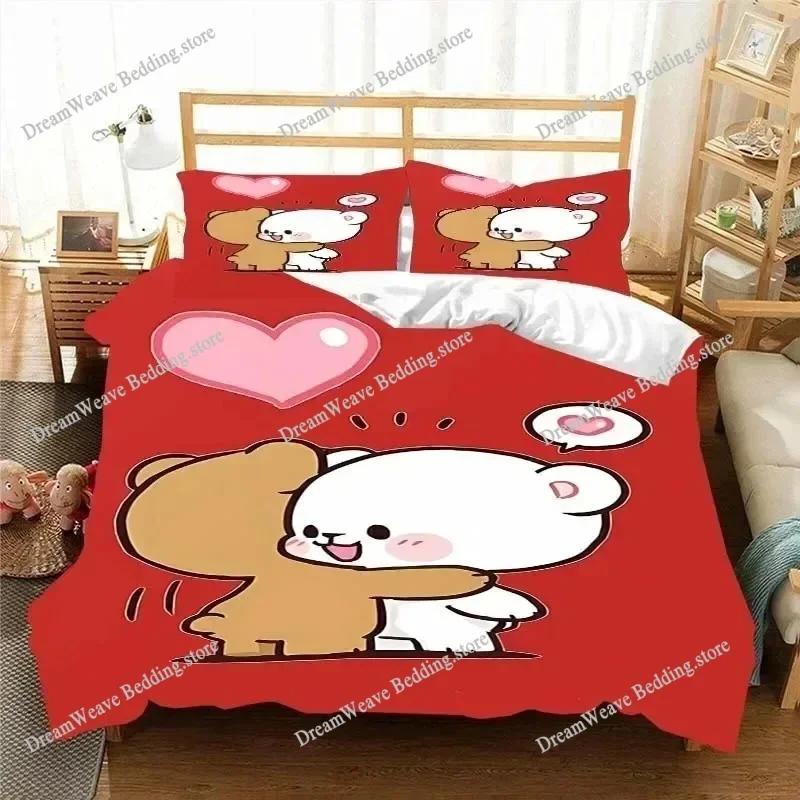 Kawaii Bubu Dudu Bedding Set Cute Bears Kawaii Duvet Cover for Boy Girl 3D Printing Anime Bubu Quilt Cover King Twin Double741