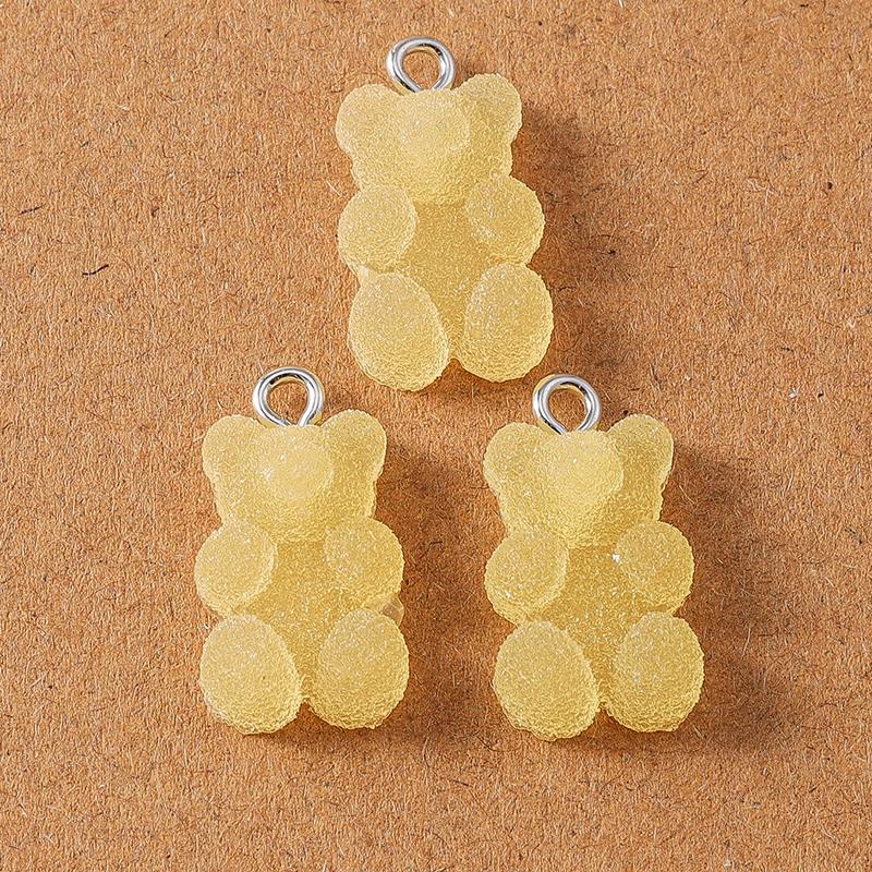 20pcs 19*11mm Cute Gummy Bear Charm Pendants for Necklace Earrings DIY Jewelry Making Accessories Supplies