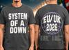 System of A Down EU und UK 2026 Tour Merch T-Shirt Baumwolle Unisex Kleidung Unisex Beliebte Mode T-Shirt Streetwear Fan Geschenk