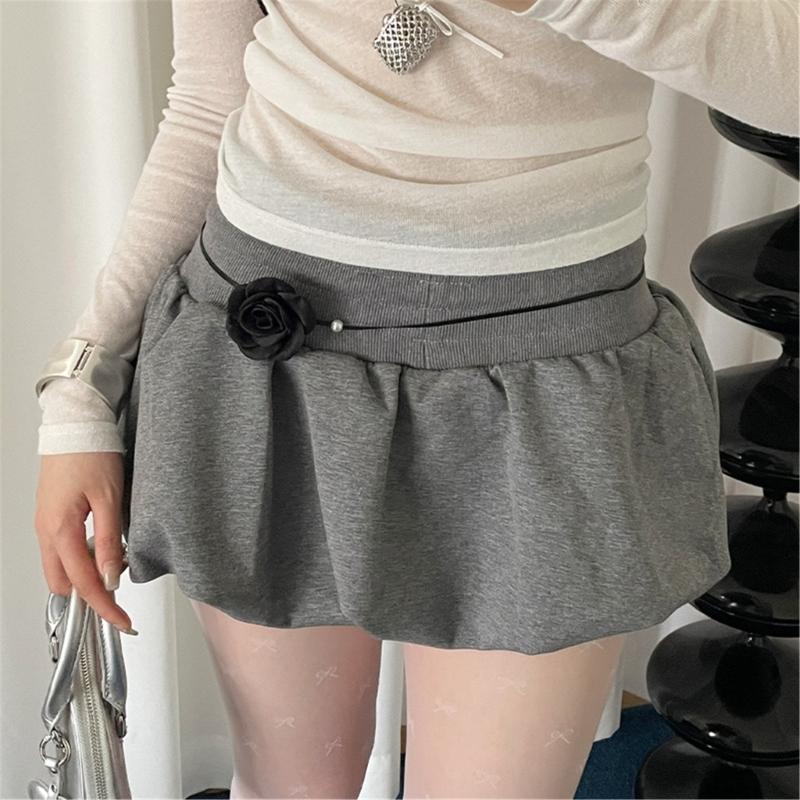 Elegant Rose Waist Chain Choker Necklace Imitation Pearls Floral Collar Chain Jewelry for Women Adjustable Length