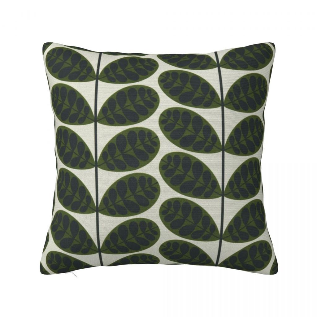 Federa per Cuscino Quadrata Verde Botanica Orla Kiely Copricuscino Poliestere Decorazione Cuscino Comfort Cuscino da Lancio per Casa Auto