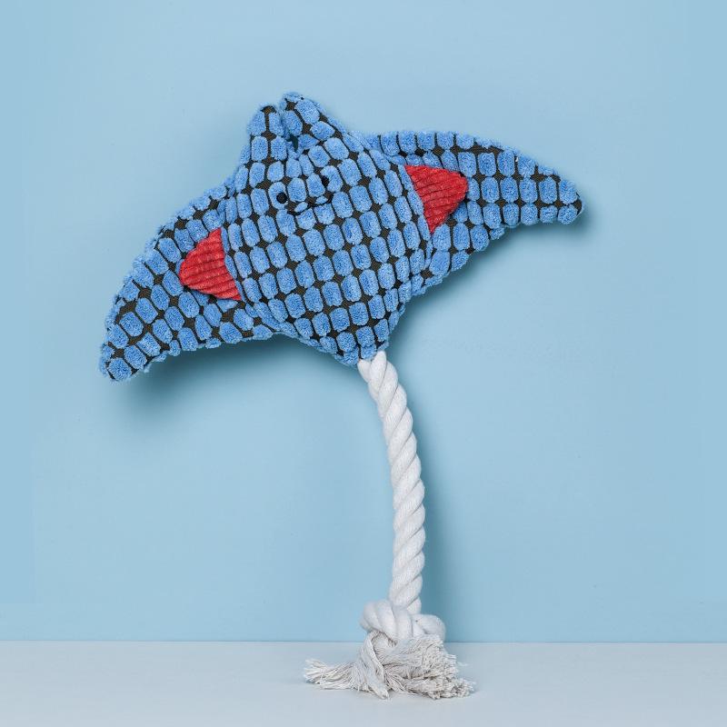 Ocean Pet Teething Toy: Bite-Resistant, Sounding Dog Doll for Small Dogs, Boredom Relief