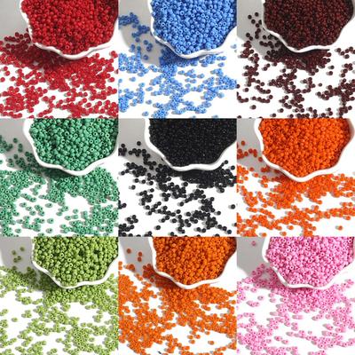 2/3/4 mm einfarbige tschechische Glassamen-Abstandsperlen für Schmuck, handgefertigtes DIY-Zubehör