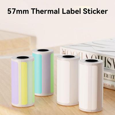 57MM Rulolar Termal Kağıt Kendinden Yapışkanlı Baskı Etiket Kağıtları Etiket Cep Termal Mini Yazıcı İçin paperang İçin T02/M02 İçin