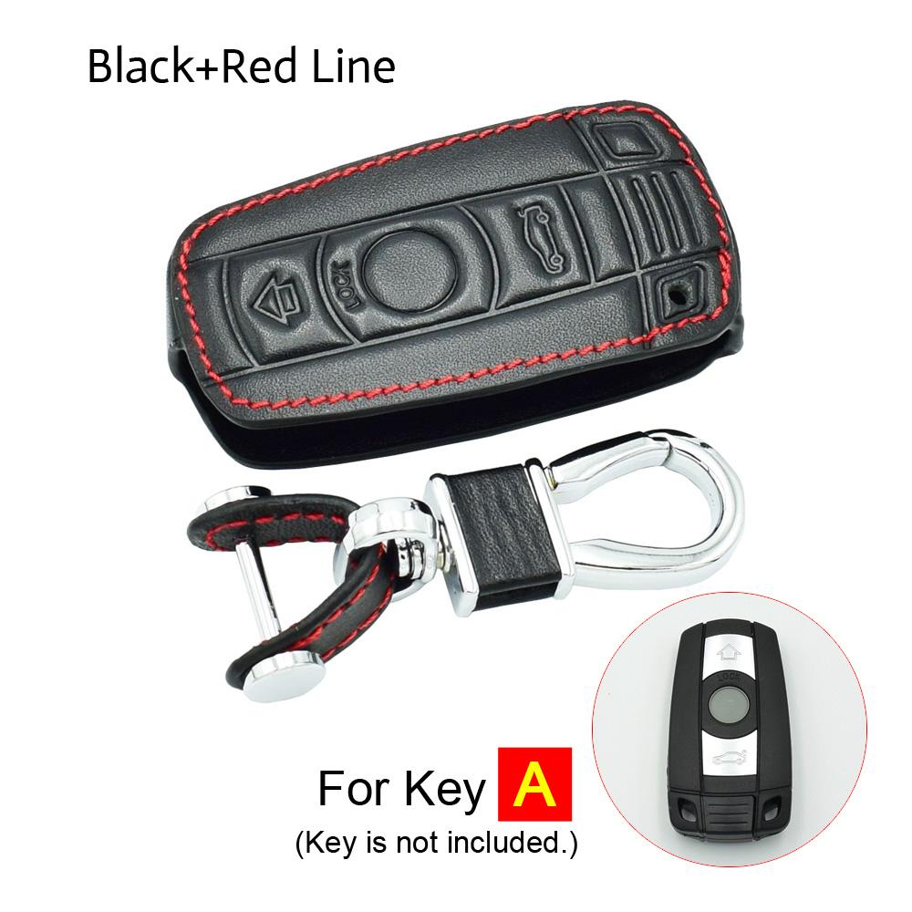 Leather Car Key Case For Bmw 1 3 5 6 Series E60 E61 E70 E81 E87 E90 E91 E92 320 X1 X5 X6 Z4 Smart Remote Control Protector Cover