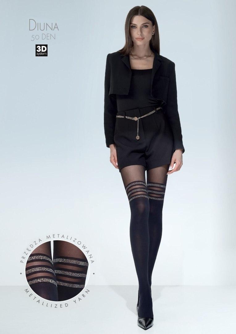 

Rajstopy Knittex Diuna 3D Lurex 50 den 2-4 Knittex