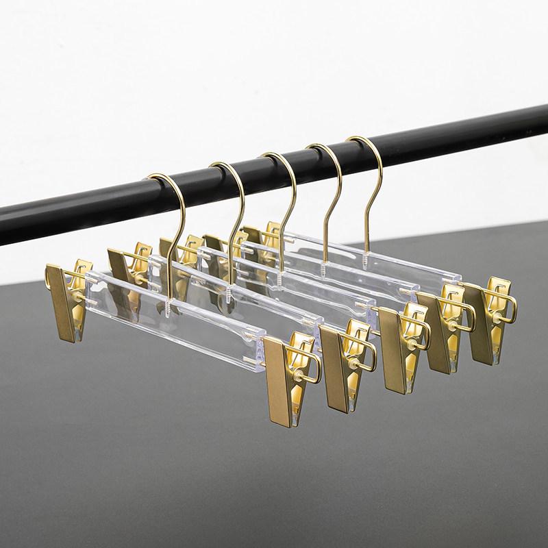 

Transparent Crystal Hanger with Clips for Men s and Women s Acrylic Pants and Skirts 1