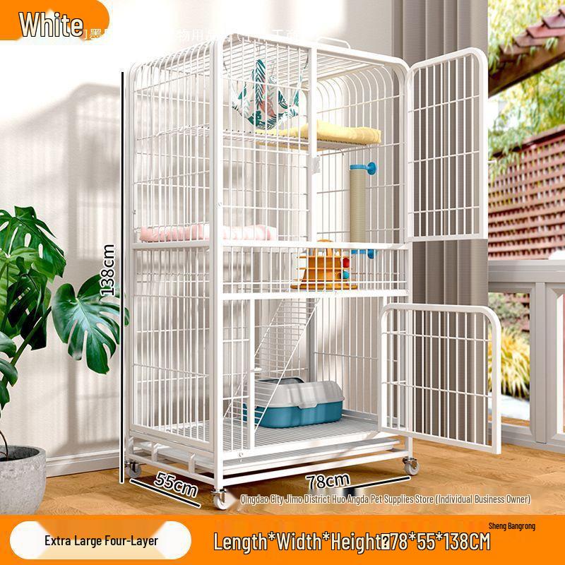 Compact Multi-Layer Indoor Cat Cage and Nest House