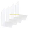 W89C 4 Pcs Acrylic Bookends L-Shape Bookends Book End Book Holders Book Support