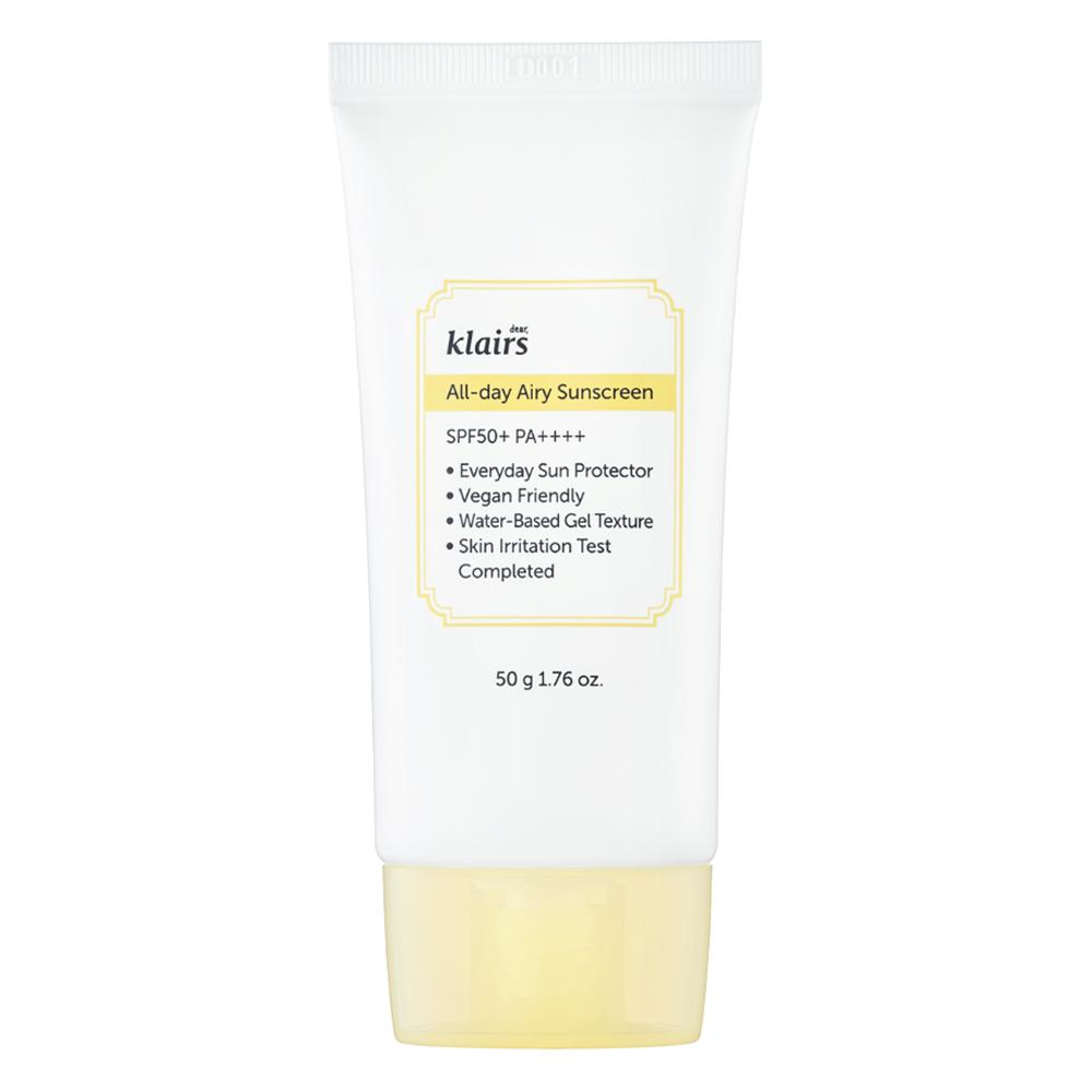 Klairs Ganztägige luftige Sonnencreme SPF50+ PA++++ (50 g) – Leichter täglicher UV-Schutz für empfindliche Haut, Koreanisch