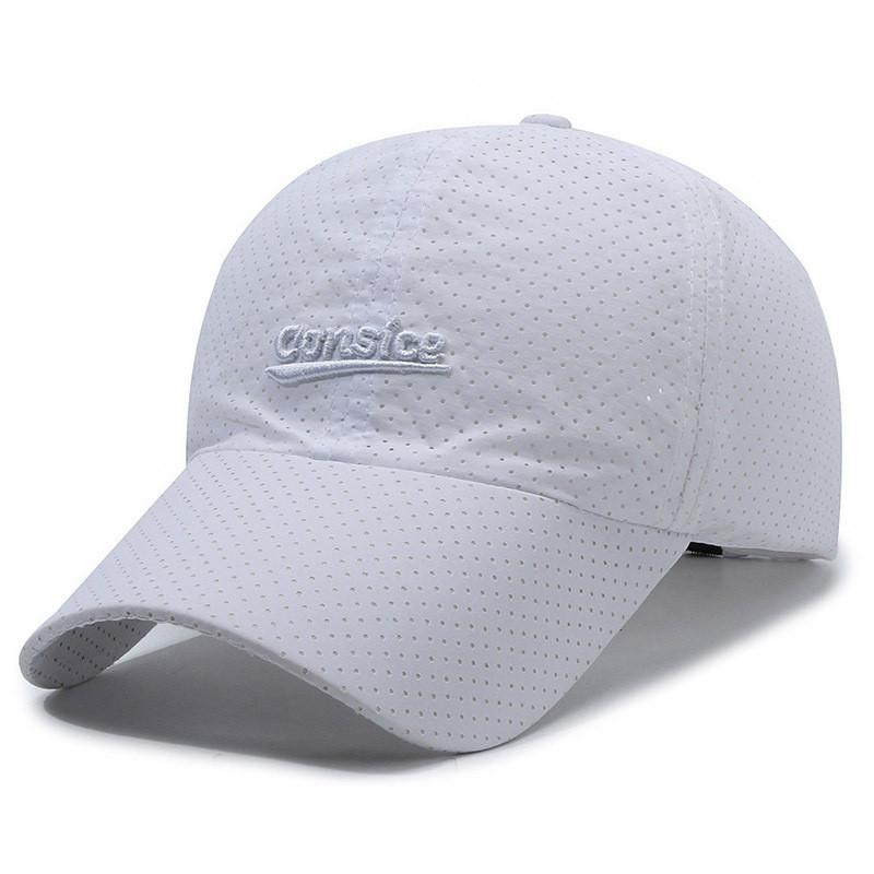 

Outdoor Fishing Cap With Breathable Mesh Sunshade Adjustable Summer Sports Hat For Men White