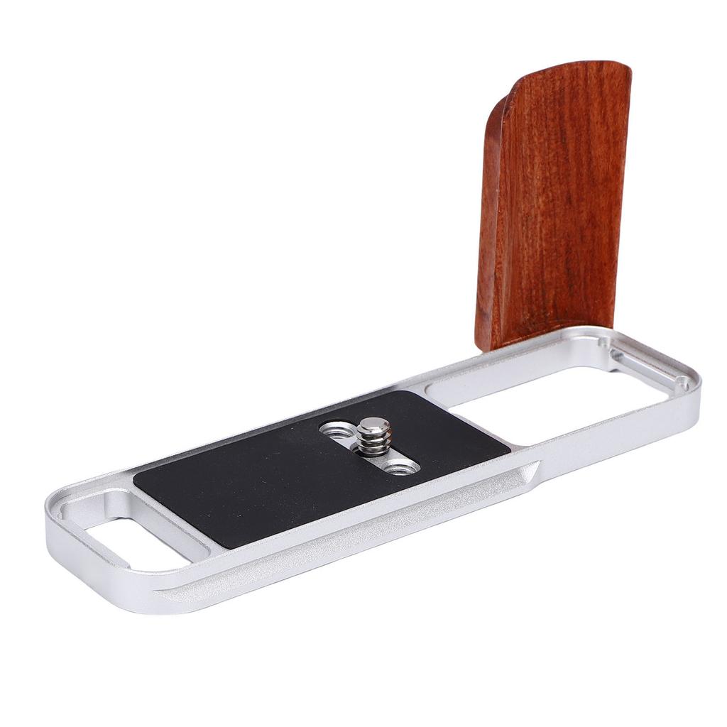 Wooden Handle L Shape Grip Fit for X E5 Camera Aluminum Alloy L Shape Handgrip with Quick Release Plate