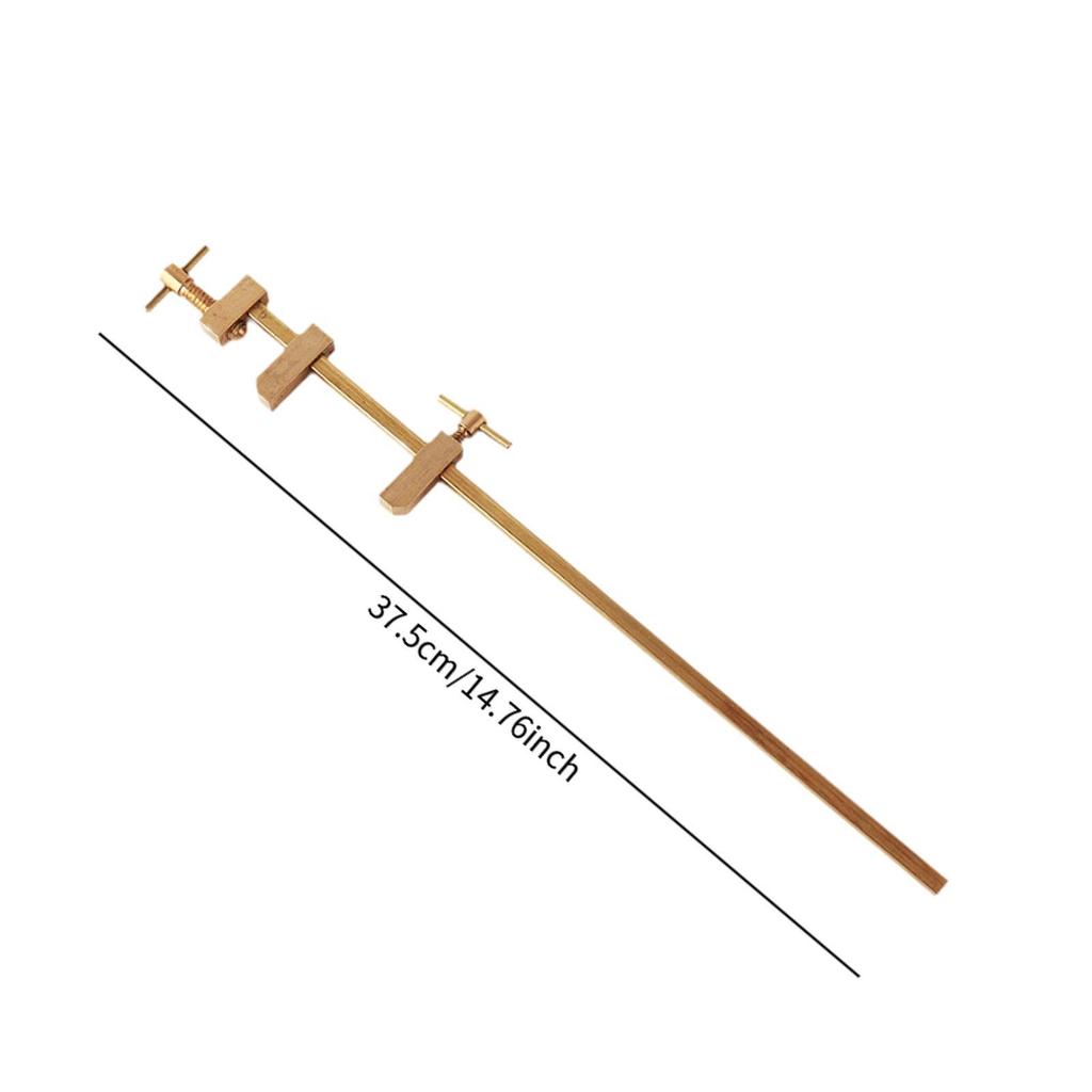 F Clamp Adjustable Jaw DIY with Knurled Tightening Screws Carpentry Miniature Quick Clip Woodworking Brass Japanese Wood Clamp