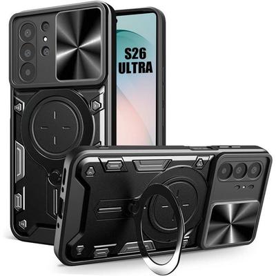 Magnetic Case - BOOLING - for Samsung Galaxy S26 Ultra - Shockproof with Camera Protection - Black