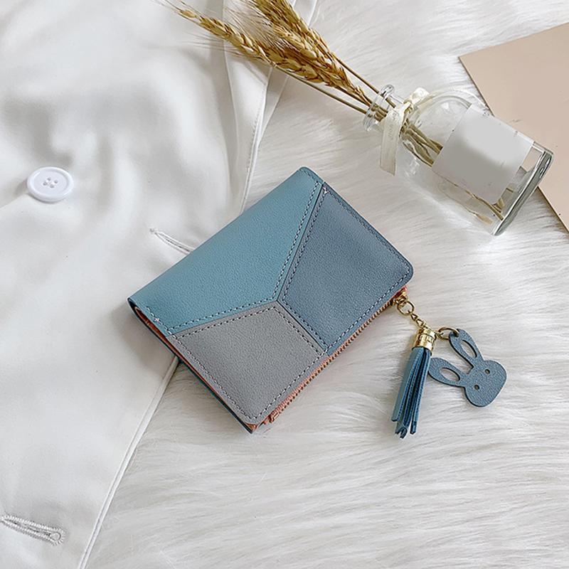 Yogodlns Fashion Wallets Zipper Coin Purse Lady Short Purses Handbags Women Clutch Cards Holder PU Leather Money Bag Billfold Wallet