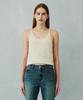 Plack Woman Layered String Bustier Boucle Knit Ivory