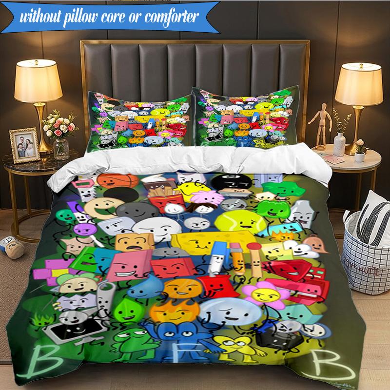 Buntes Trauminsel-Collage 3er-Set K-Pop-Musikgruppe Bettwäsche-Set, Ideal für Schlafzimmer, Wohnheim, Inklusive Bettbezug und 2 Kissenbezügen, Fan-Geschenke