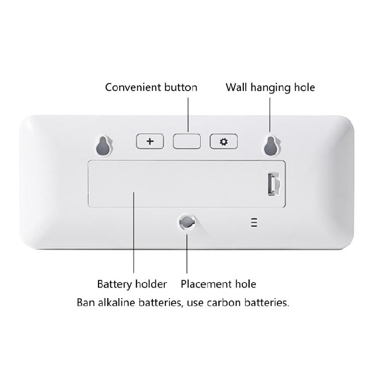 Digital Wall Clock with Backlight, Temperature, and Date for Modern Homes