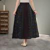 Skirt for Women Casual Vintage Floral Elastic High Waist Long Loose Trousers Stretchy Slim Skirt