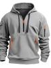 Autumn Wnter Men's Leisure Sports multi-zip arm Pocket hoodie Jumper Hoodie