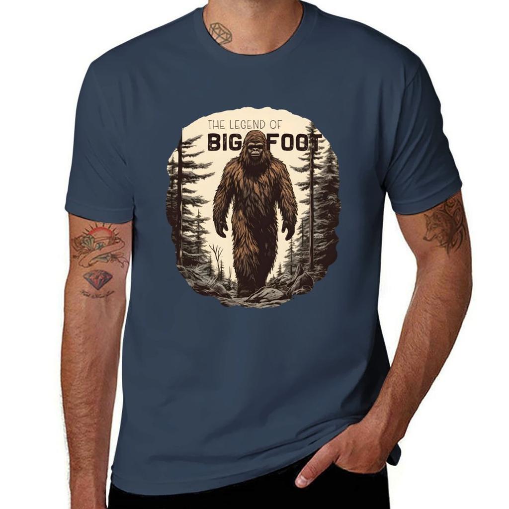 Bigfoot Legendary Creature of Washington State Tshirt Aesthetic Clothing Plain Mens Cotton T Shirts