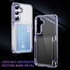 For For Samsung Galaxy S25 Plus S24 S23 S22 Ultra Wallet Protective Phone Case with Credit Card Holder Shockproof Transparent Cover