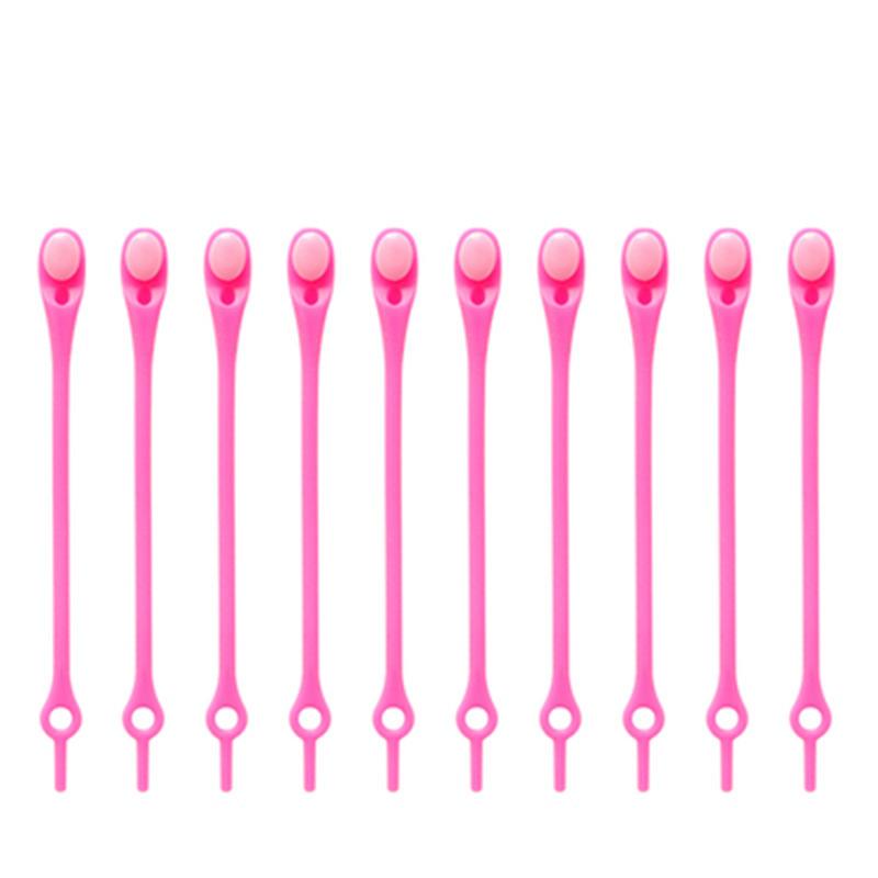 Men's And Women's Silicone Elastic Color Shoelaces 12pc