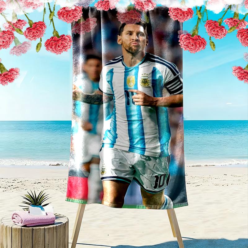 Asciugamano da Spiaggia con Stampa di Messi, Asciugamano Grande Morbido ad Asciugatura Rapida per Spiaggia Campeggio Nuoto